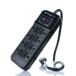 6 Outlet Surge Protector - Black